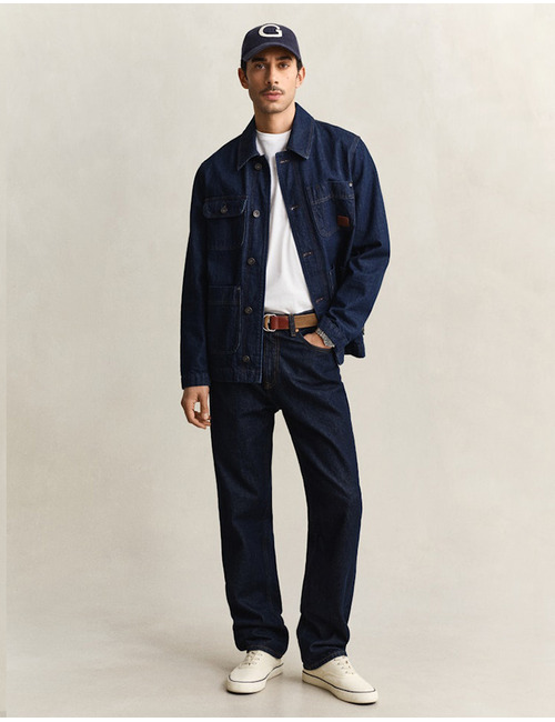 Regular fit T-shirt met geborduurd borstlogo in white