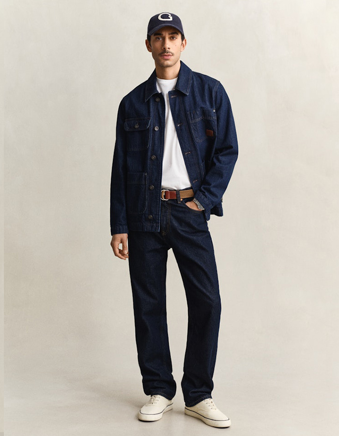 Regular fit T-shirt met geborduurd borstlogo in white