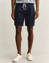 Regular fit sunfaded short met trekkoord in evening blue