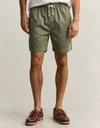 Regular fit sunfaded short met trekkoord in dry herb green