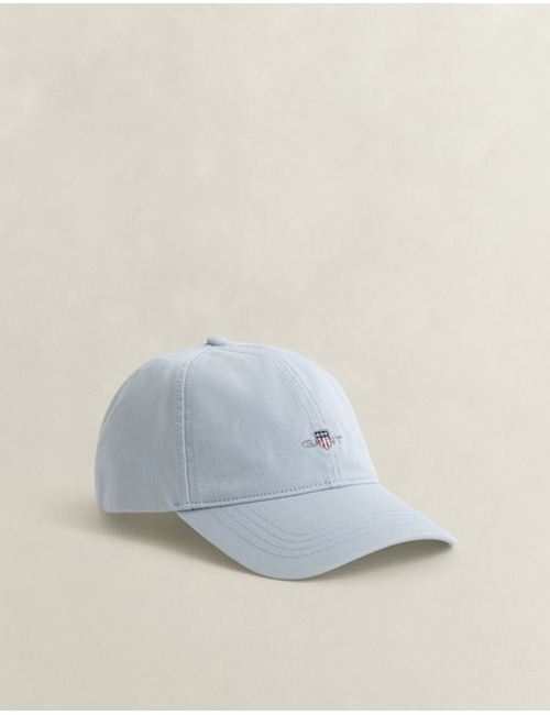 Shield cotton twill cap in muted blue