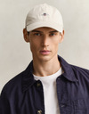 Shield cotton twill cap in putty ecru