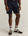 Regular fit classic chinoshort met stretch in evening blue