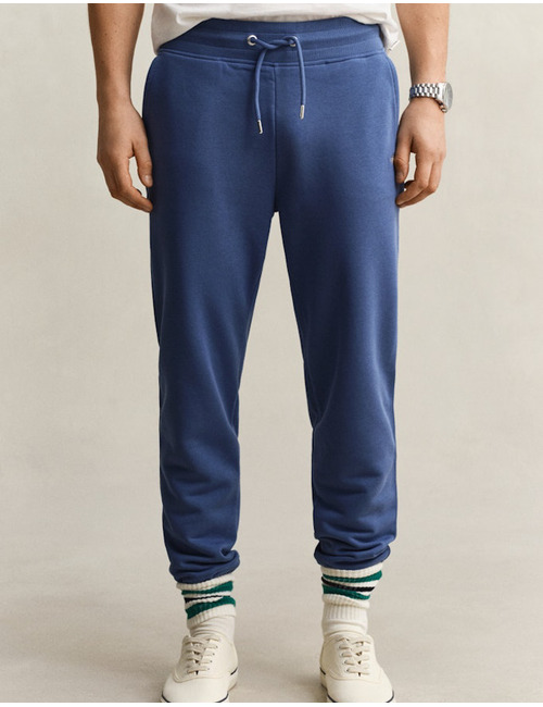 Regular fit joggingbroek met elastische taille in vintage blue