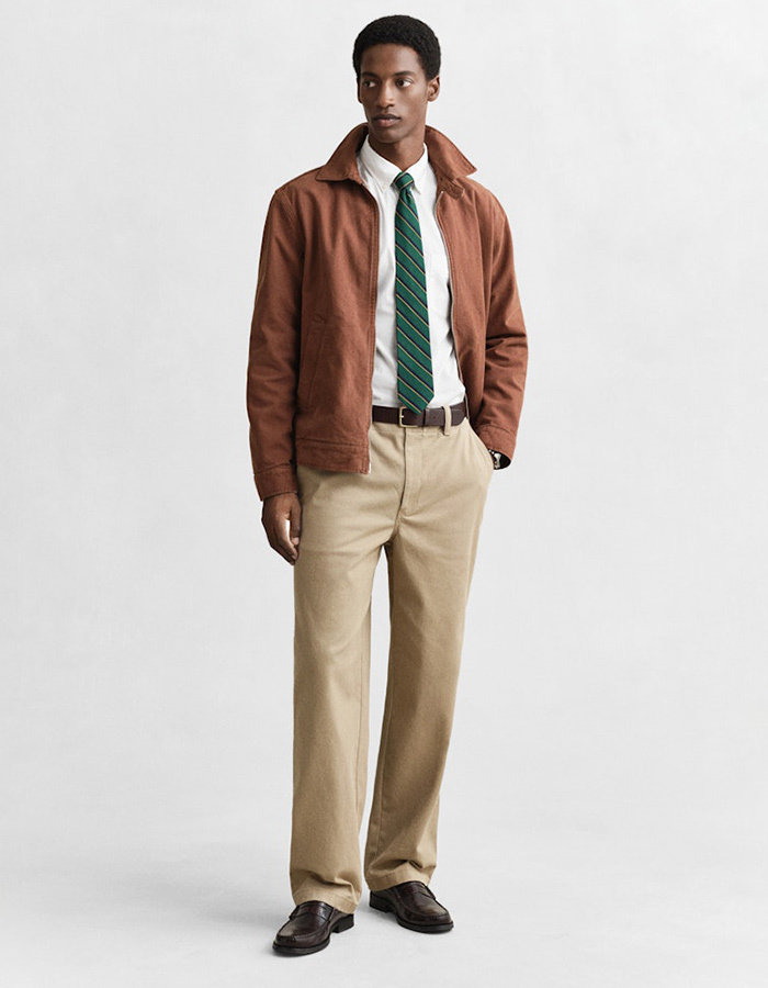 Regular fit poplin hemd met button-down kraag in white