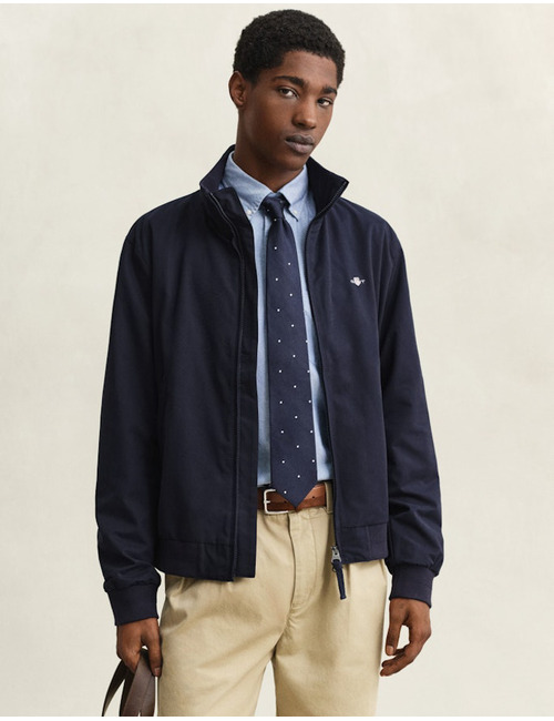 Lichtgewicht jack met waterafstotende afwerking en regular fit in evening blue