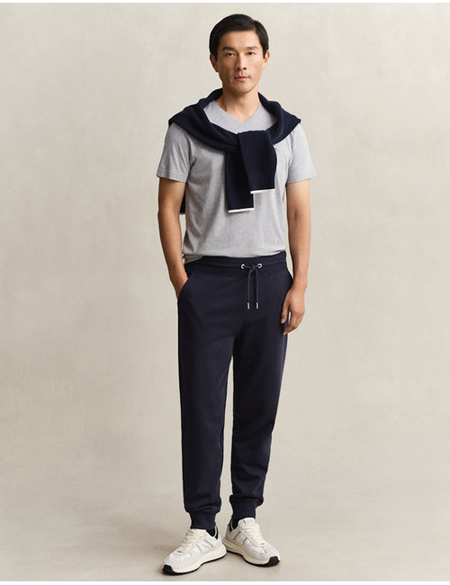 Regular fit joggingbroek met elastische taille in evening blue