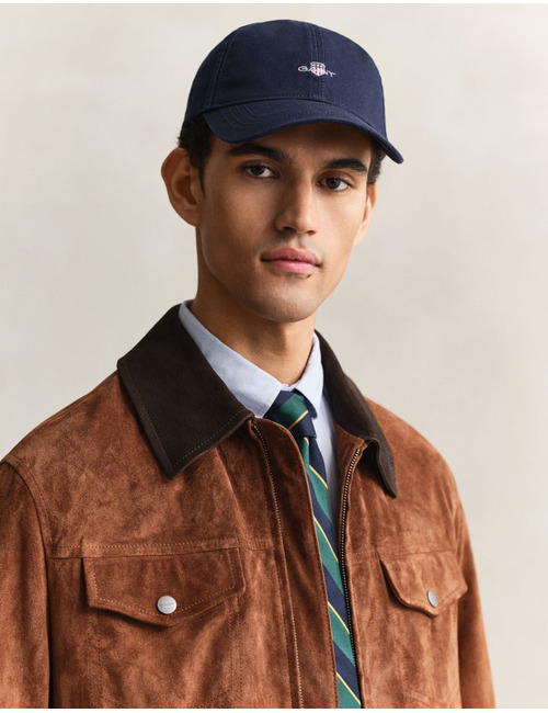 Shield cotton twill cap in marine