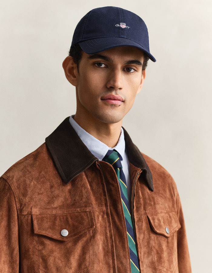 Shield cotton twill cap in marine