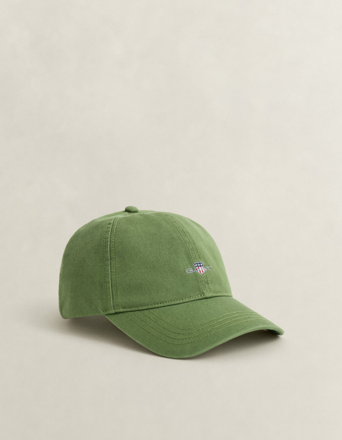 Shield cotton twill cap in herb green
