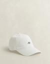 Shield cotton twill cap in eggshell