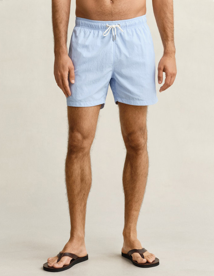Zwemshort met regular fit in sky blue