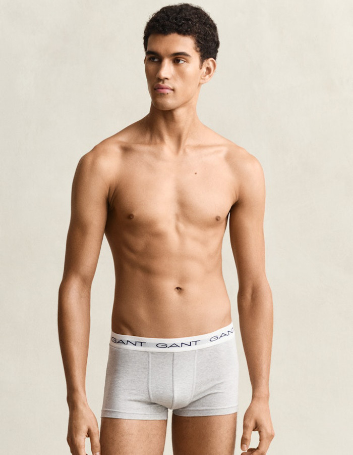 Boxershorts 3 pack in light grey melange