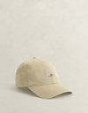 Shield cotton twill cap in oat beige