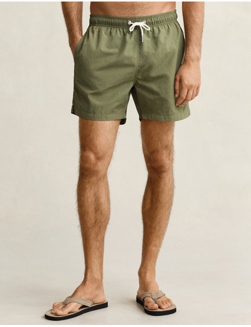Zwemshort met regular fit in dry herb green