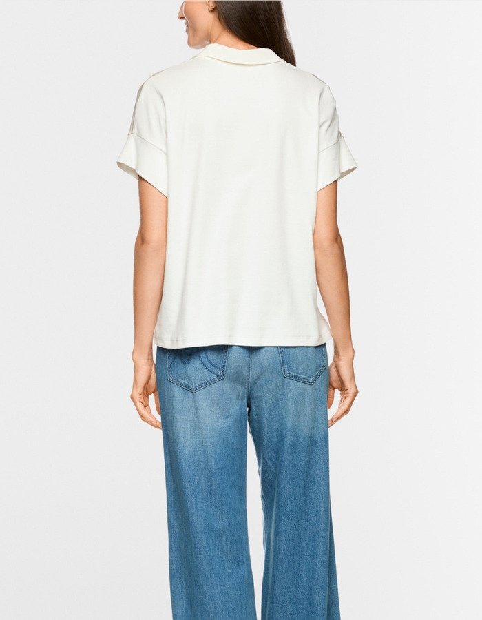 Blouse van gemengd materiaal