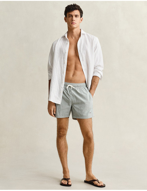 Zwemshort met regular fit in ceramic grey