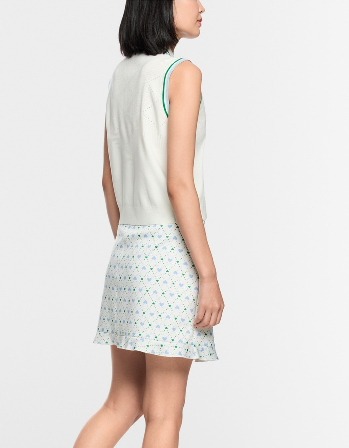 Gebreide top met ajourpatroon