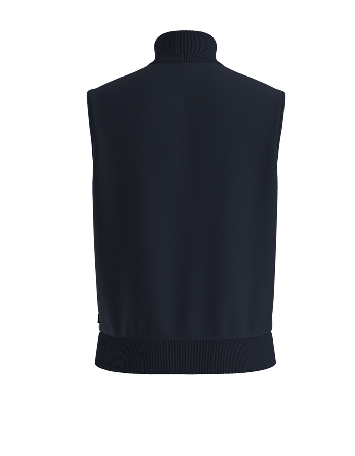 Regular fit bodywarmer met elastische boord in donkerblauw