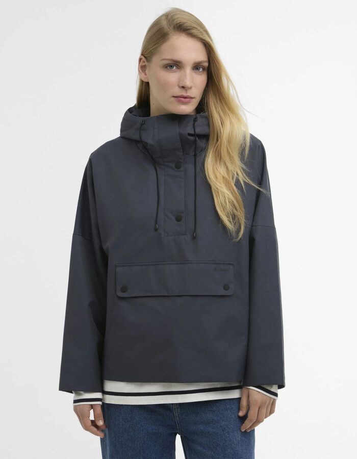 Waterafstotende smock jas met oversized pasvorm