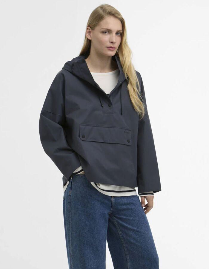 Waterafstotende smock jas met oversized pasvorm