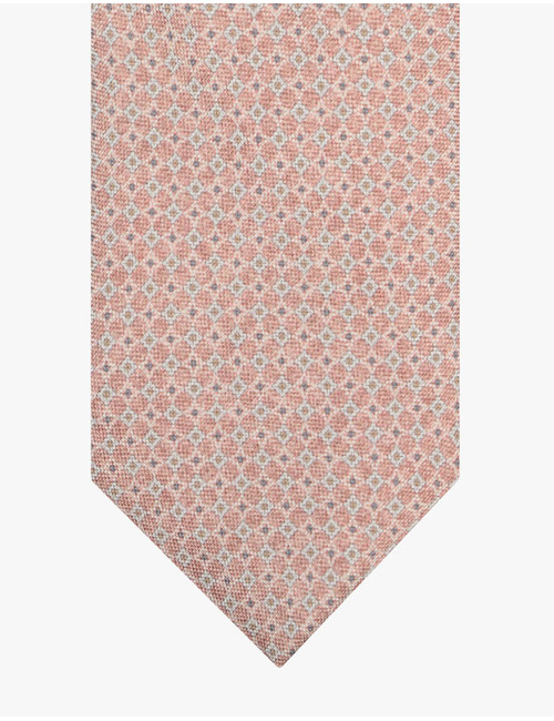 Zijden das met microdessin in dark pink