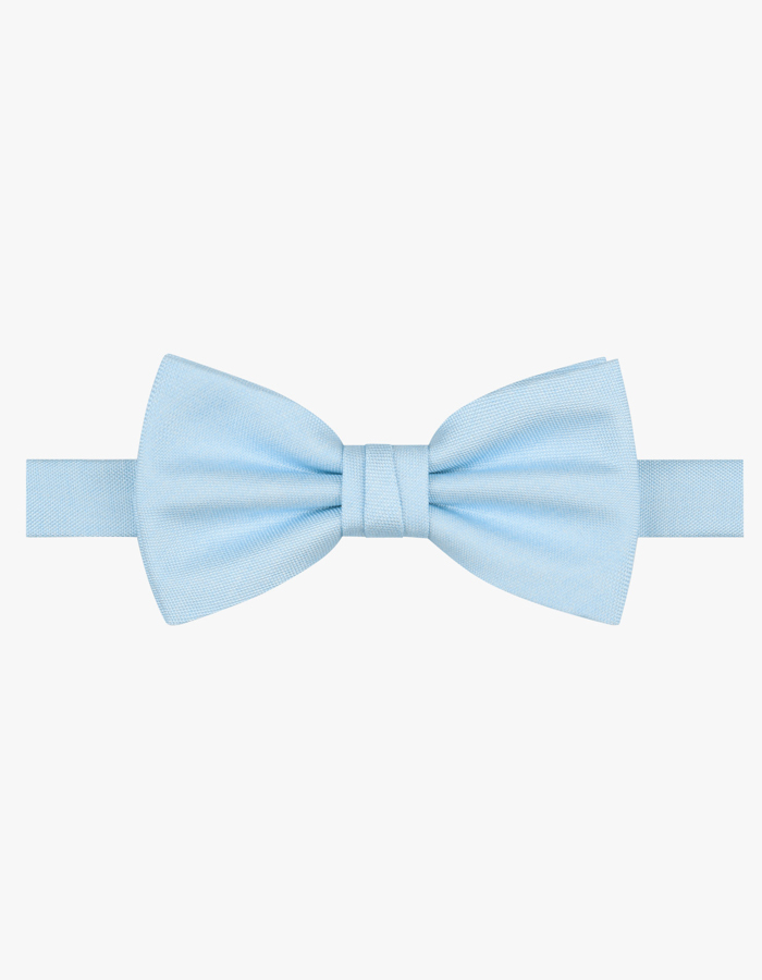 Zijden vlinderdas met fijne structuur in light blue