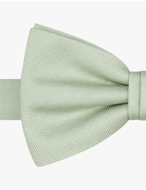 Zijden vlinderdas met fijne structuur in green