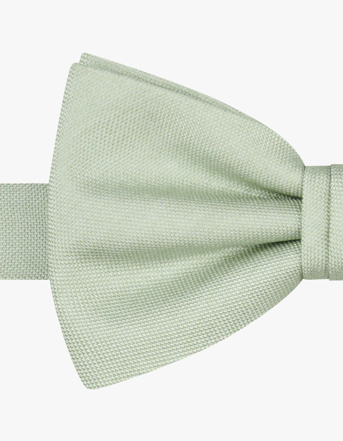 Zijden vlinderdas met fijne structuur in green