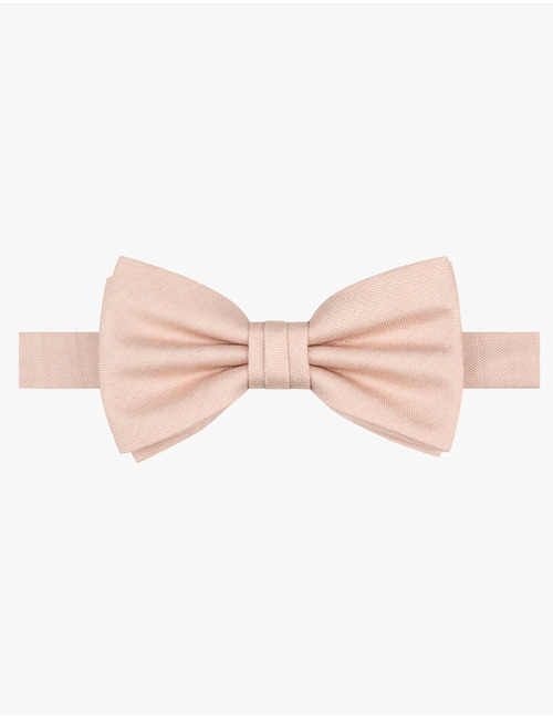 Zijden vlinderdas met fijne structuur in dark pink