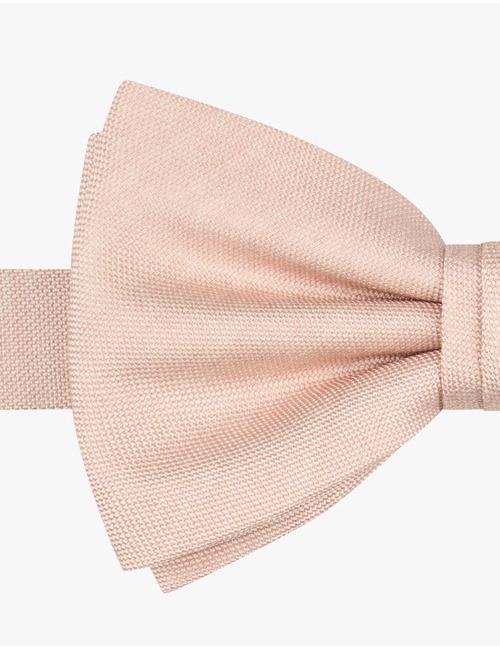 Zijden vlinderdas met fijne structuur in dark pink