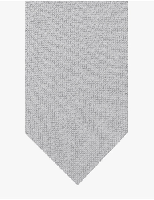 Zijden das met microstructuur in lichtgrijs