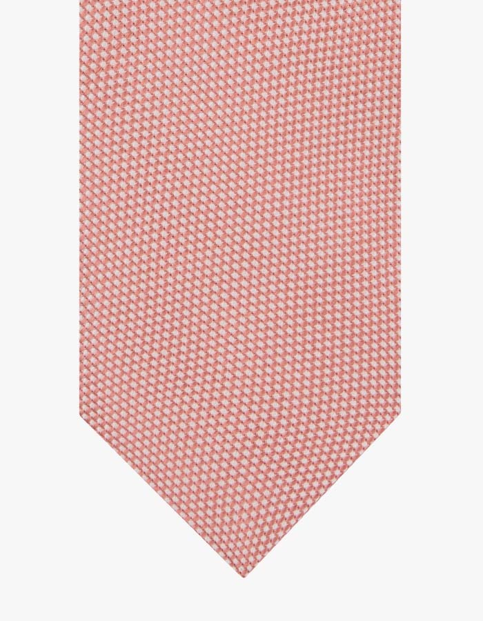 Zijden das met microdessin in dark pink