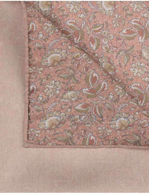 Zijden pochet met bloemenmotief in pink