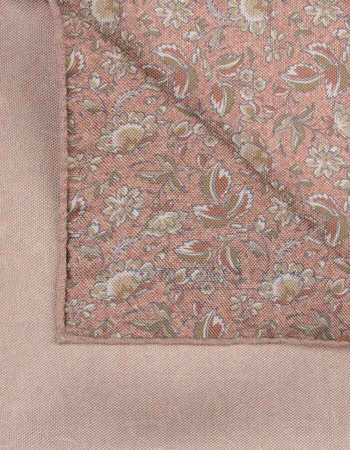 Zijden pochet met bloemenmotief in pink