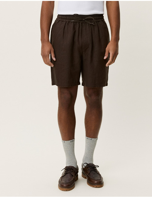 Linnen shorts met regular fit in delicioso
