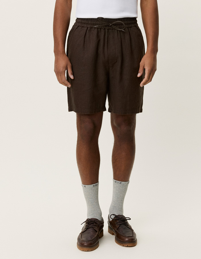 Linnen shorts met regular fit in delicioso