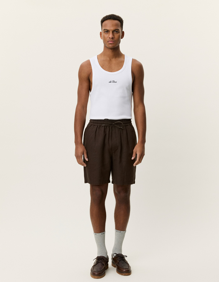 Linnen shorts met regular fit in delicioso