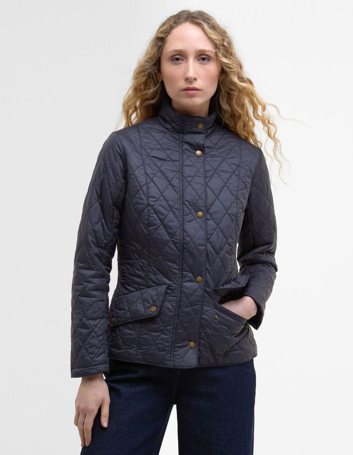 Gewatteerde jas in navy