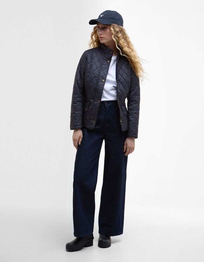 Gewatteerde jas in navy