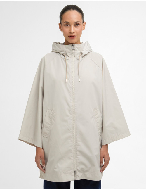 Poncho met kap in beige