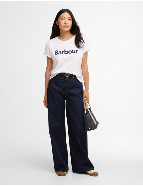 Wit T-shirt met logo op de borst