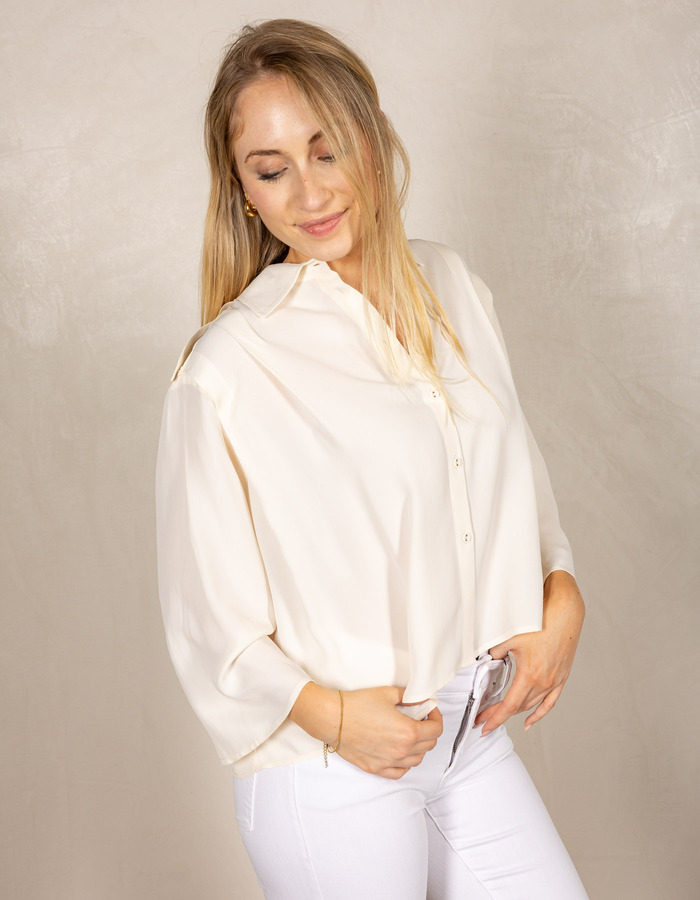 Cropped Shirt Mother Of Pearl