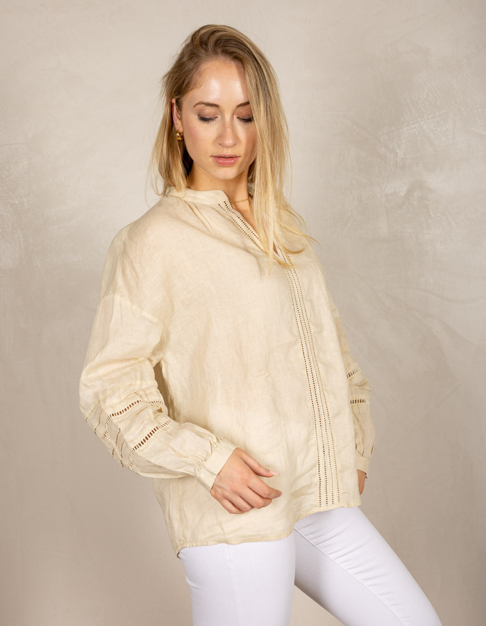 Jcsophie lange mouw bloes beige