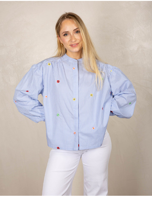 The Shirt Projects lange mouw bloes blauw