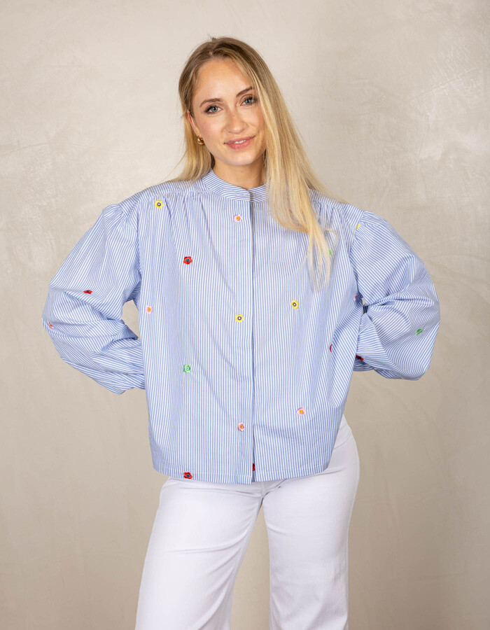 The Shirt Projects lange mouw bloes blauw