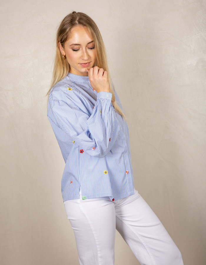 The Shirt Projects lange mouw bloes blauw