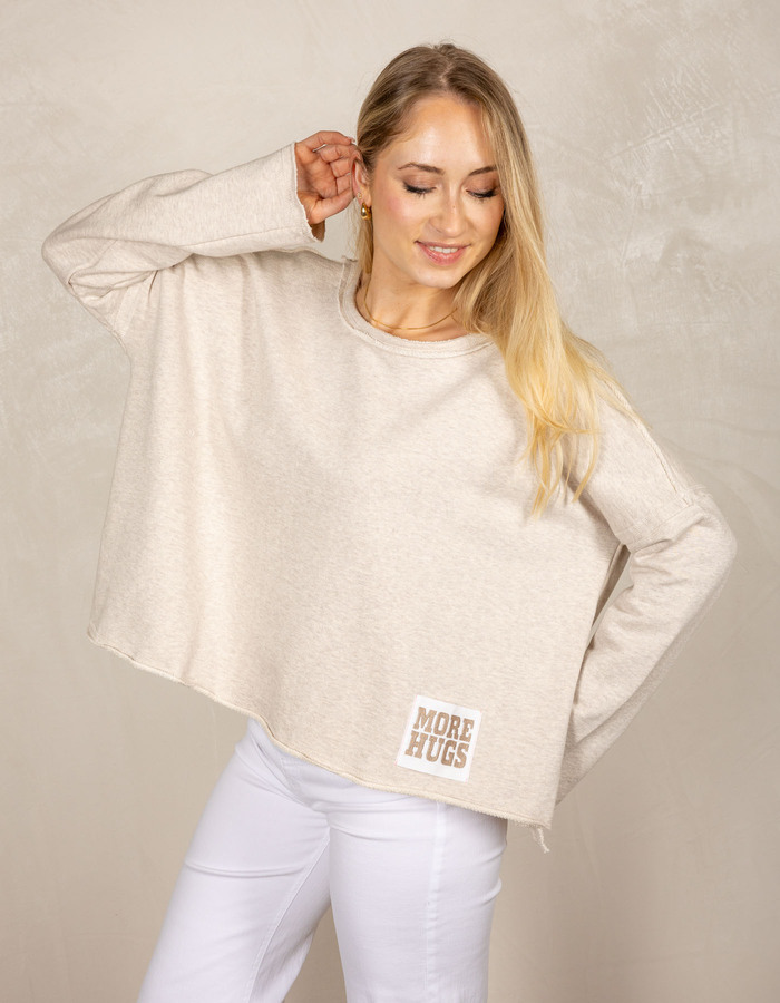 The Shirt Projects lange mouw sweater beige