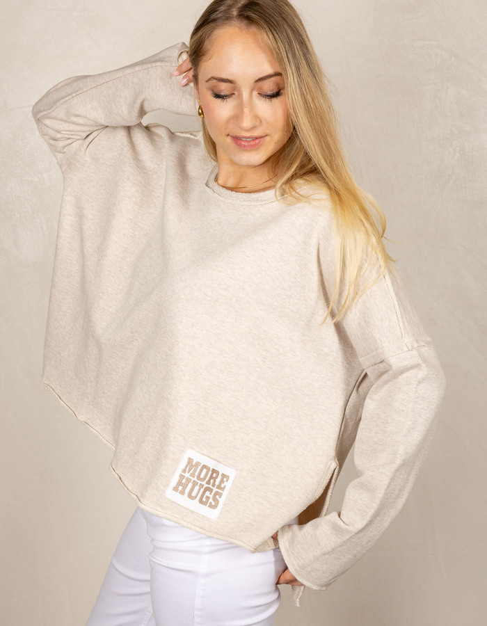 The Shirt Projects lange mouw sweater beige