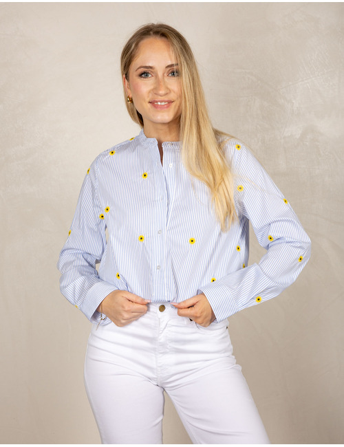 The Shirt Projects lange mouw bloes blauw